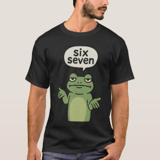 67 Si Seven 67 Frog Funny Frog Brainrot Gamer Meme T-Shirt