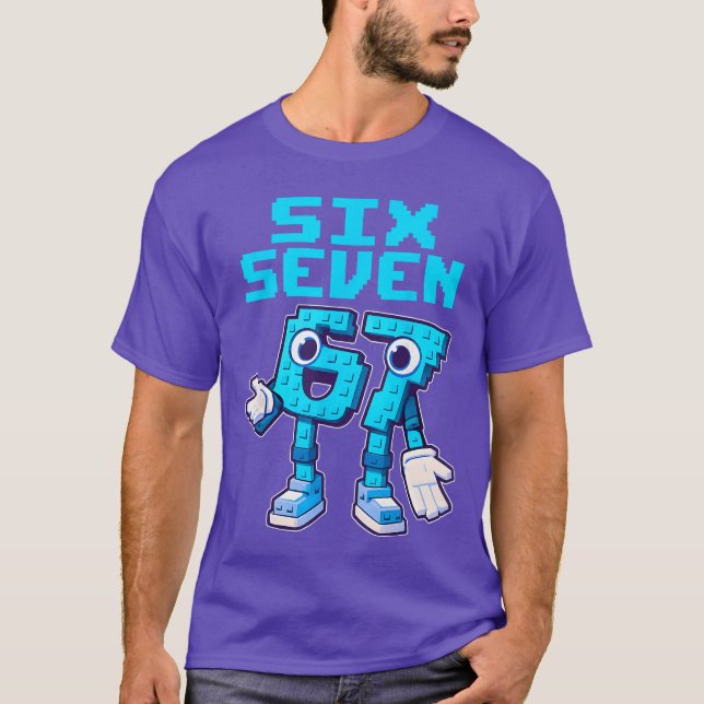 67 Six Seven 67 Funny Italian Brainrot Kids Gaming T-Shirt (Front)