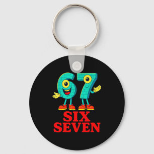 67 Six Seven 6-7 Funny Italian Brainrot Fun Kids G Keychain