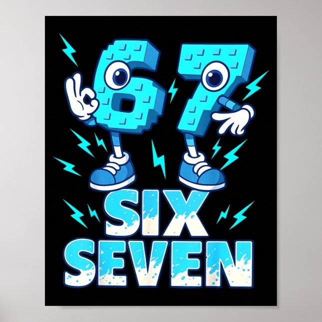 67 Six Seven 6-7 - Funny Italian Brainrot Kids Gam Poster (Front)