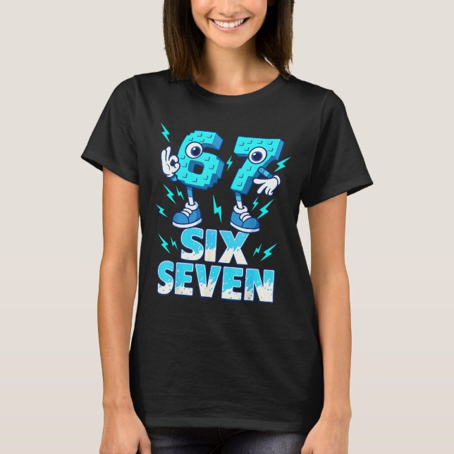 67 Six Seven 6-7 - Funny Italian Brainrot Kids Gam T-Shirt (Front)