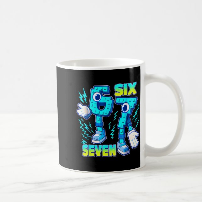 67 Six Seven 6-7 Funny Italian Brainrot Kids Gamin Coffee Mug (Right)