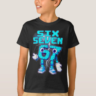 67 Six Seven 6-7 Funny Italian Brainrot Meme Kids  T-Shirt
