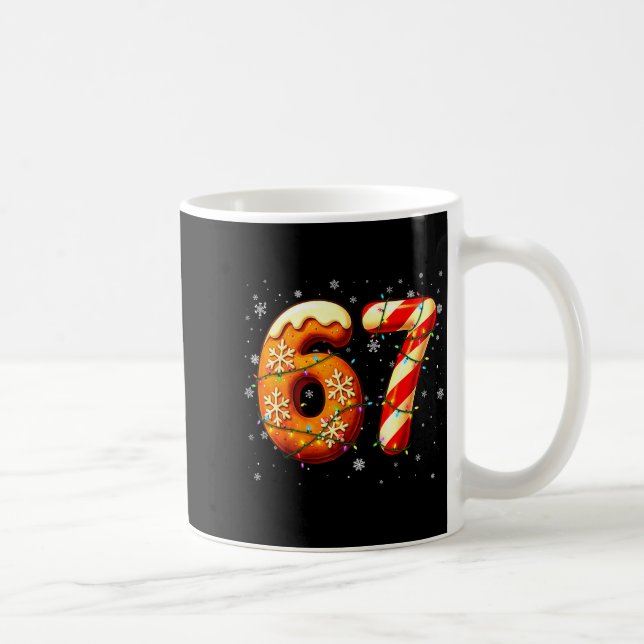 67 Six Seven 6-7 Gingerbread Candy Cane Christmas  Coffee Mug (Right)
