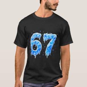 67 Six Seven 6-7 Ice - Brainrot Meme Funny Teen Ki T-Shirt