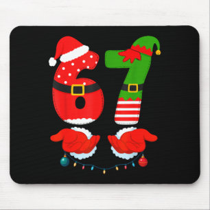 67 Six Seven 6 7 Meme E Couple Christmas Matching Mouse Pad