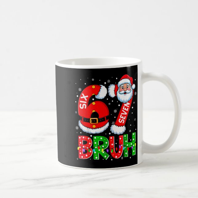 67 Six Seven 6 7 Meme Funny Santa Christmas Shirt  Coffee Mug (Right)