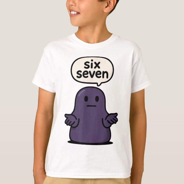 67 Six Seven 6-7 Midnight Blob Slime - Kid Brainro T-Shirt (Front)