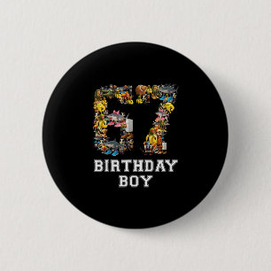 67 Six Seven Birthday Boy Italian Brainrot Meme Button
