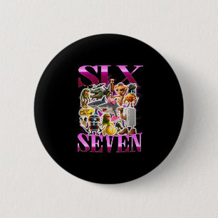 67 Six Seven Birthday Meme Viral Italian Brainrot  Button