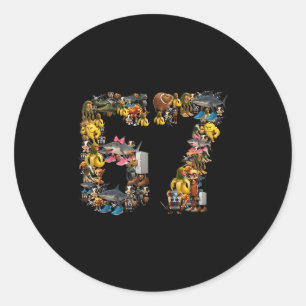 67 Six Seven Birthday Meme Viral Italian Brainrot Classic Round Sticker