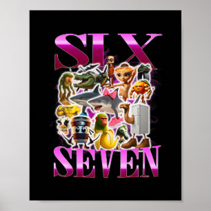 67 Six Seven Birthday Meme Viral Italian Brainrot Poster