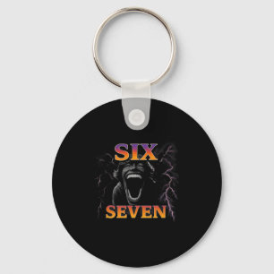 67 Six Seven Bootleg 6 7 Meme Design Funny 6 7 Keychain