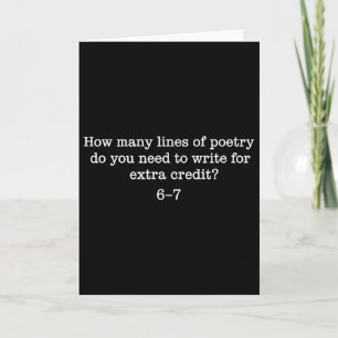 67 Six Seven Brainrot Gen Alpha Funny Poetry Teach Card