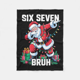 67 Six Seven Bruh Funny Christmas 6 7 Meme Men Wom Fleece Blanket