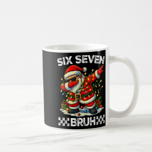 67 Six Seven Bruh Funny Christmas Dabbing Santa 6  Coffee Mug