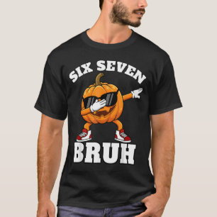 67 Six Seven Bruh Pumpkin Dab Meme Funny Halloween T-Shirt