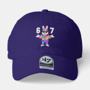 67 Six Seven Bunny Tie Dye Easter Day 67 Meme Men  47 Brand Hat