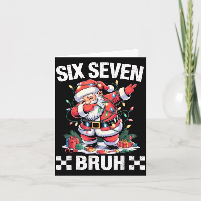 67 Six Seven Burh Funny Christmas 6 7 Meme Men Wom Card (Front)