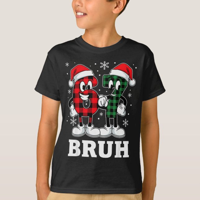 67 Six Seven Christmas Bruh Funny Italian Brainrot T-Shirt (Front)