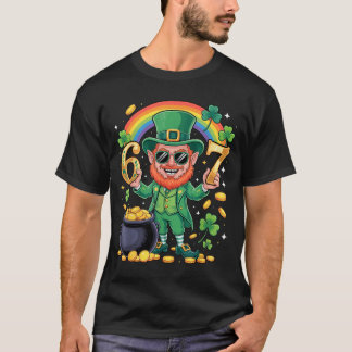 67 Six Seven Funny 6 7 Meme St Patricks Day Leprec T-Shirt