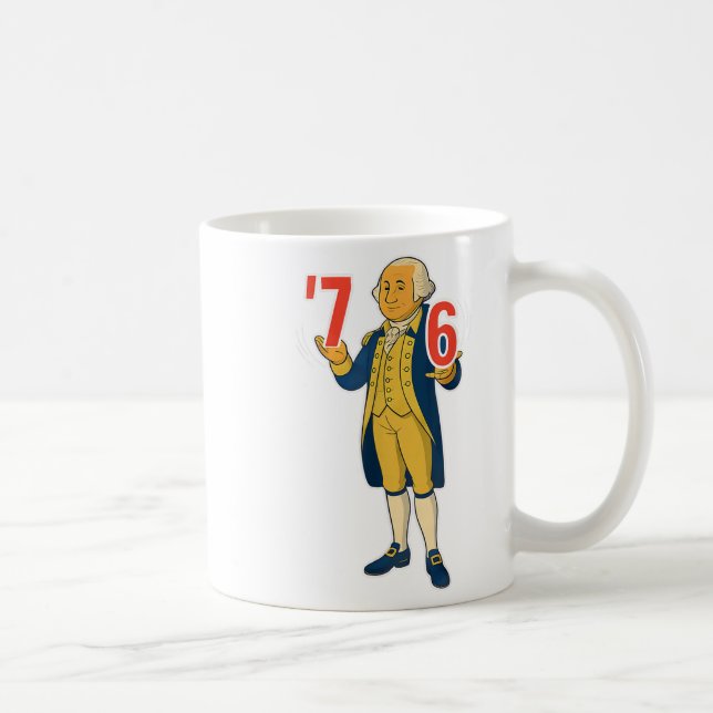 67 Six Seven Funny George Washington Meme T-shirt_ Coffee Mug (Right)