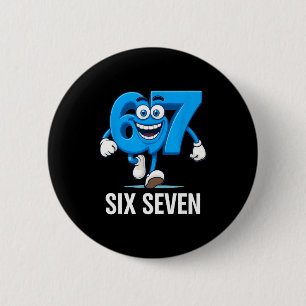 67 Six Seven Funny Italian Brainrot Kids Gaming Vi Button