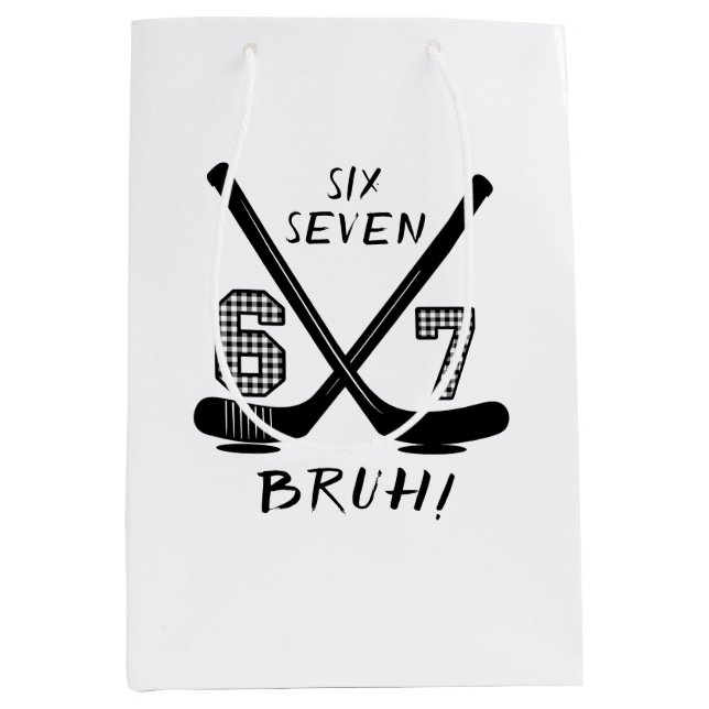 67 Six Seven Funny Meme Brain Rot Meme Medium Gift Bag (Front)