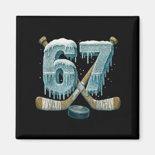 67 Six Seven Hockey Drip Number Funny 6 7 Meme  Magnet