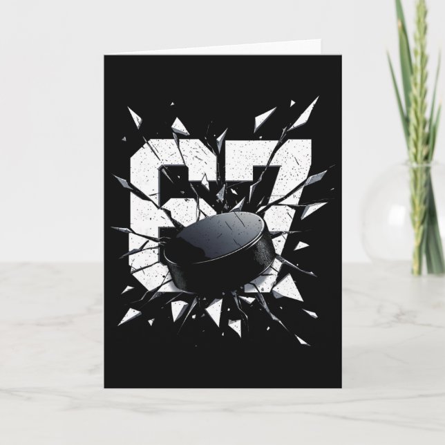 67 Six Seven Hockey Gen Alpha Brainrot Meme  Card (Front)