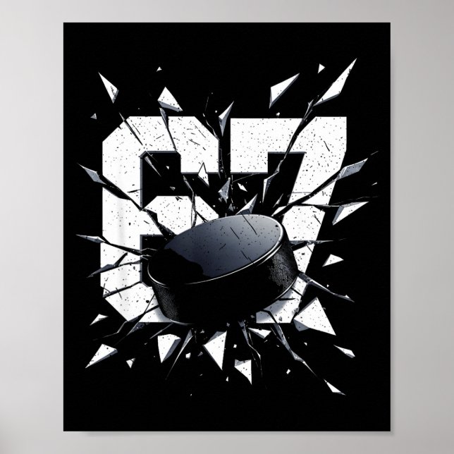 67 Six Seven Hockey Gen Alpha Brainrot Meme  Poster (Front)