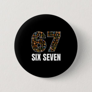 67 Six Seven Italian Brainrot Gen Alpha Slang Meme Button
