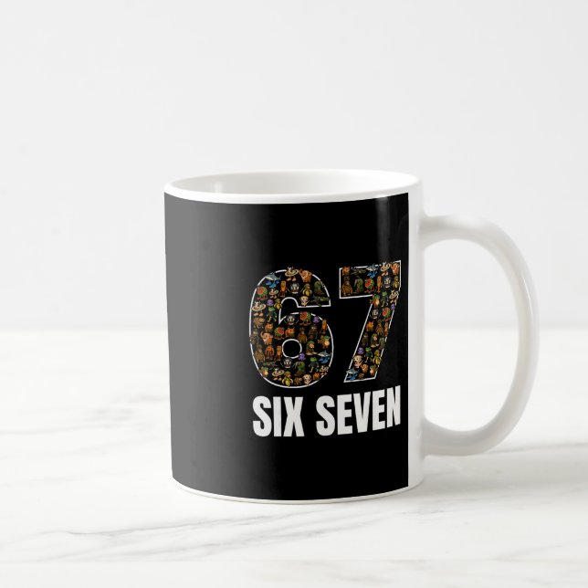 67 Six Seven Italian Brainrot Gen Alpha Slang Meme Coffee Mug (Right)