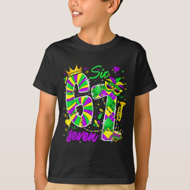 67 Six Seven Mardi Gras Carnival New Orleans Fleur T-Shirt (Front)