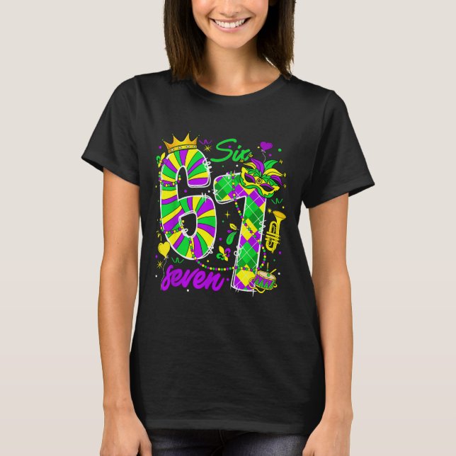 67 Six Seven Mardi Gras Carnival New Orleans Fleur T-Shirt (Front)