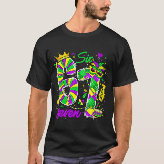 67 Six Seven Mardi Gras Carnival New Orleans Fleur T-Shirt