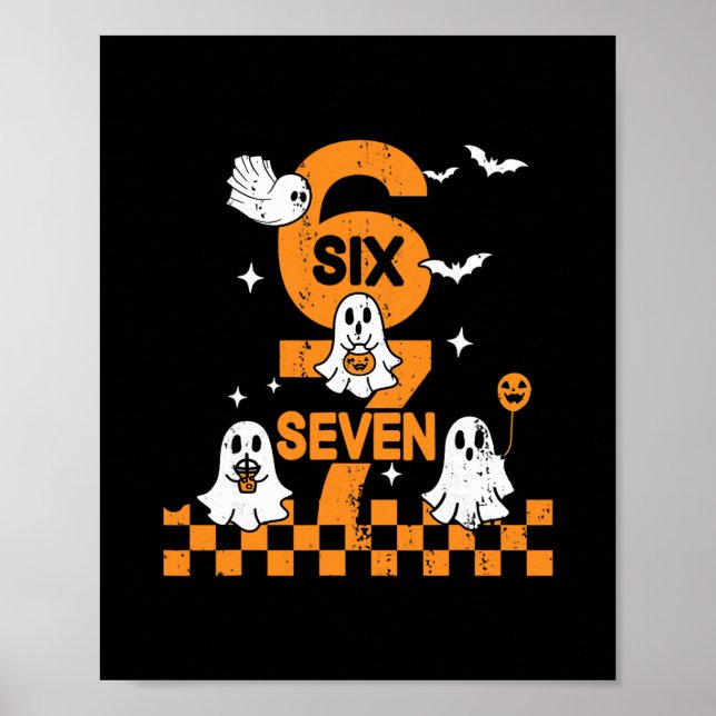 67 Six Seven Meme 6 7 Couple Matching Halloween Co Poster (Front)