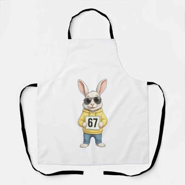 67 Six Seven Meme 6 7 Funny Easter Day for Boys Me Apron (Front)