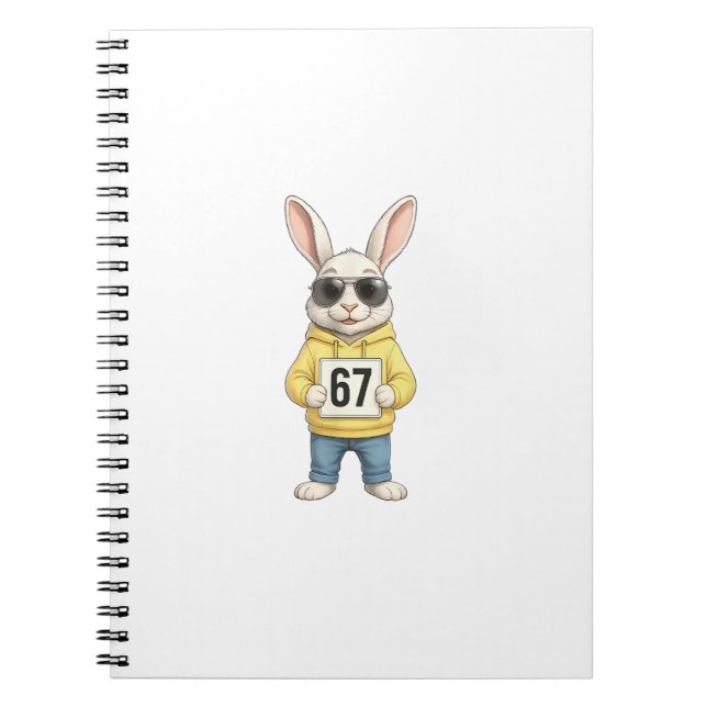 67 Six Seven Meme 6 7 Funny Easter Day for Boys Me Notebook (Front)