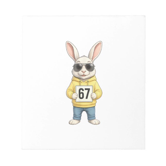 67 Six Seven Meme 6 7 Funny Easter Day for Boys Me Notepad (Front)