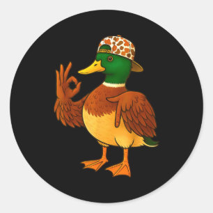 67 Six Seven Meme Camo Mallard Duck Hunting Boys M Classic Round Sticker