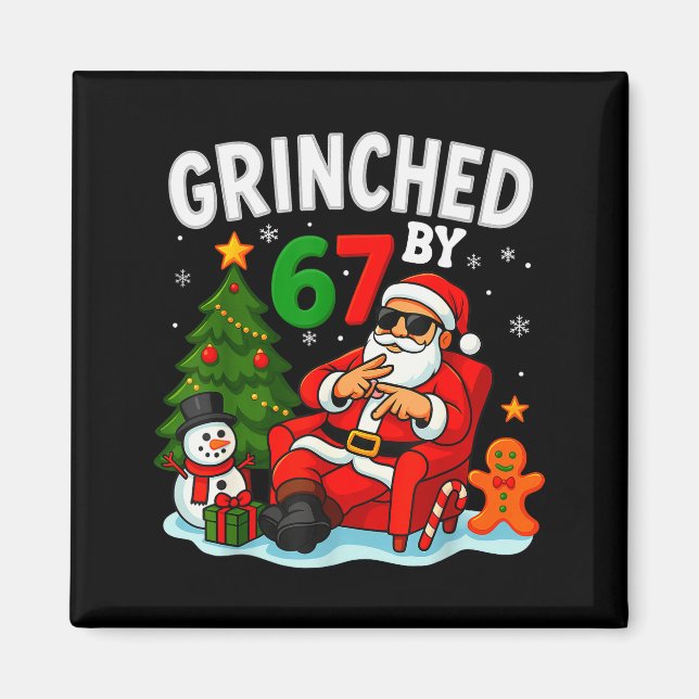 67 Six Seven Meme Christmas Ed By 6-7 Gen Alpha Sl Magnet (Front)