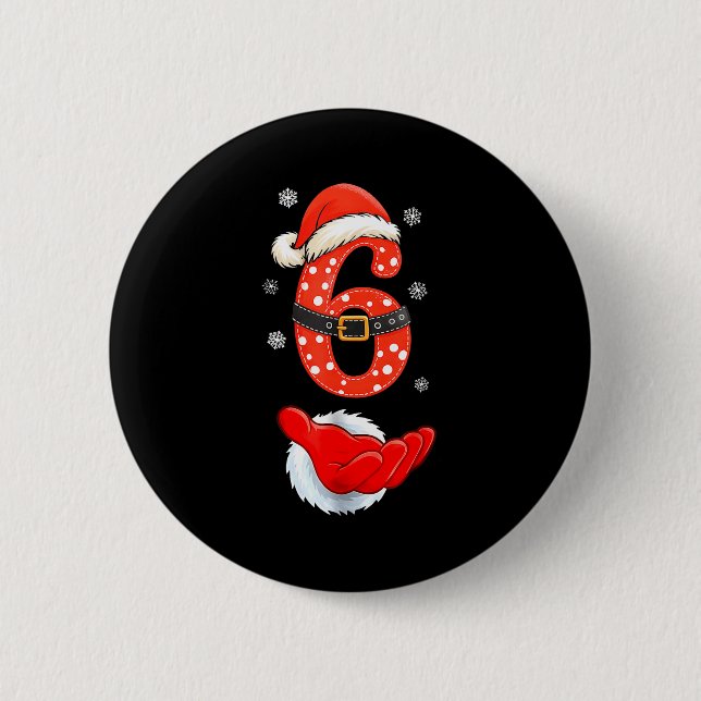 67 Six Seven Meme Couple Matching Christmas  Button (Front)