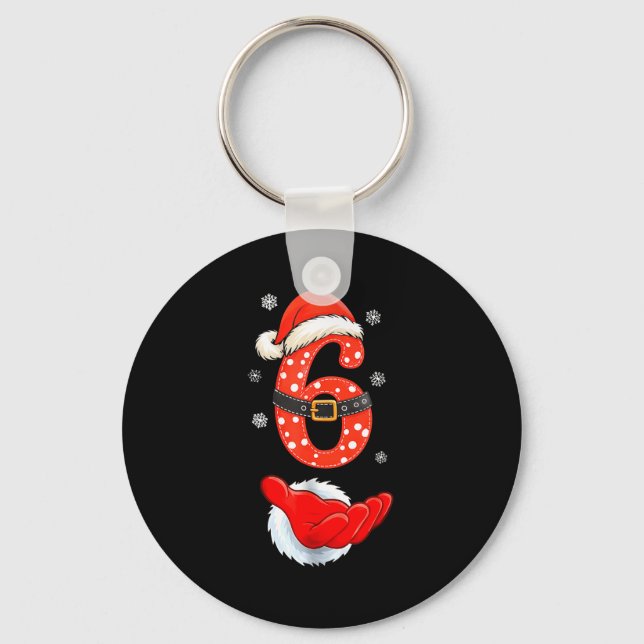 67 Six Seven Meme Couple Matching Christmas  Keychain (Front)
