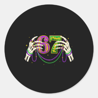 67 Six Seven Meme For Boys Girls Women Men Adults  Classic Round Sticker