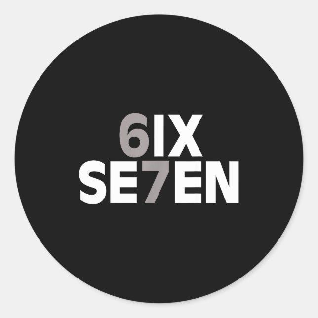 67 Six Seven Meme Funny Gen Alpha Slang Teens Kids Classic Round Sticker (Front)