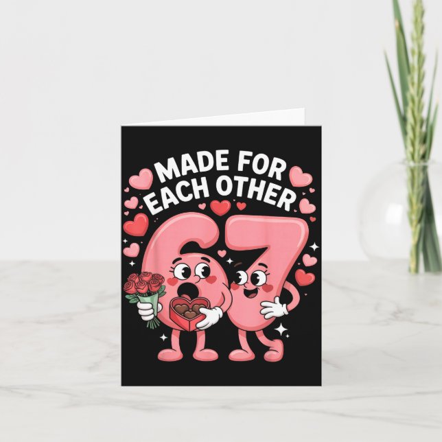 67 Six Seven Meme Gen Alpha Valentines Day Coquett Card (Front)