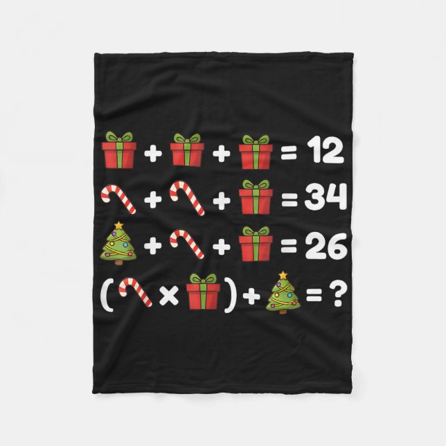 67 Six Seven Meme Math Christmas Equation Logic Pu Fleece Blanket (Front)