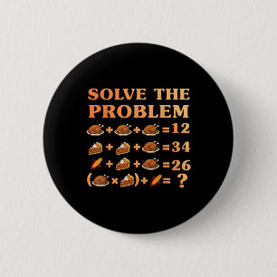 67 Six Seven Meme Math Thanksgiving Equation Logic Button