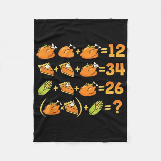 67 Six Seven Meme Math Thanksgiving Equation Logic Fleece Blanket (Front)